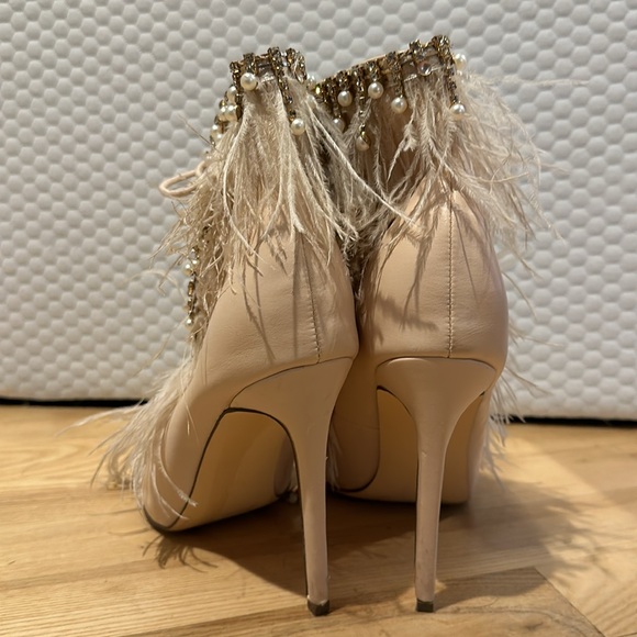 Pale Pink Embellished High Heals Size 8 - Picture 4 of 8